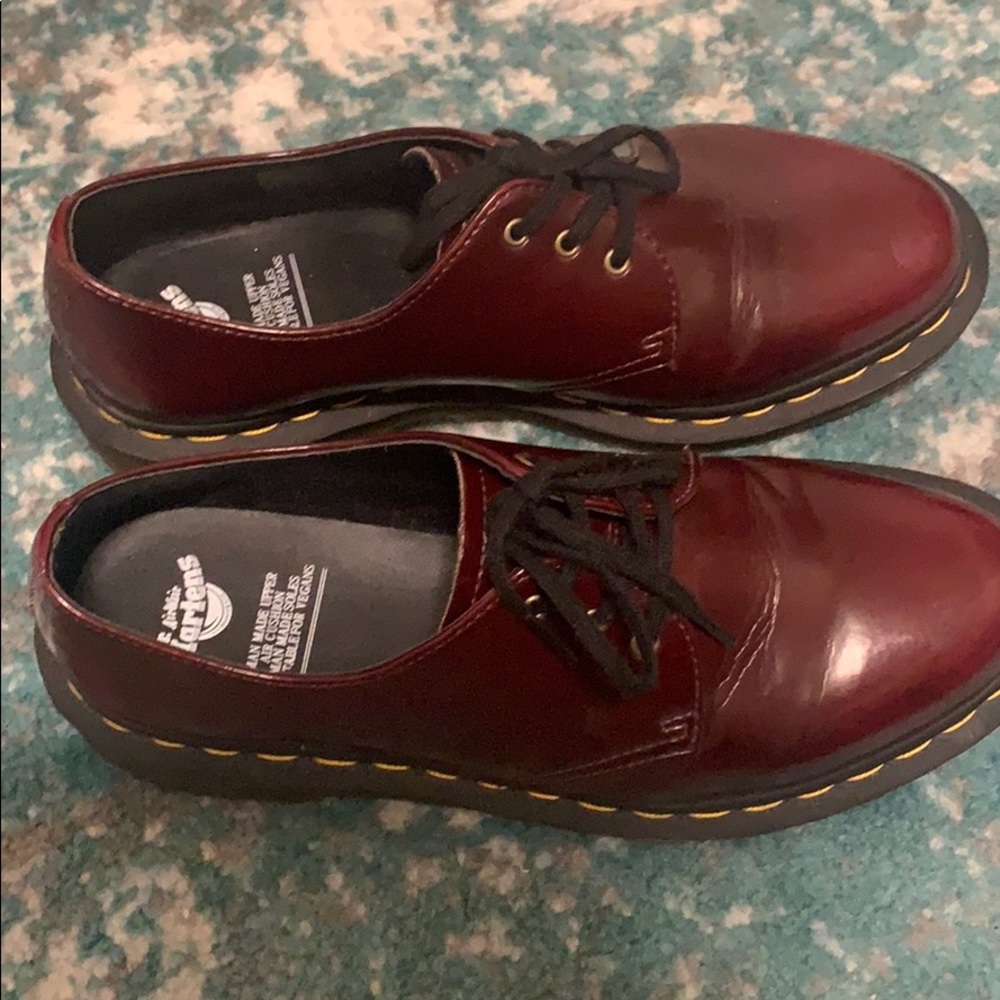 Dr. Martens Vegan Red Oxfords